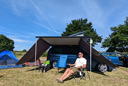 Comfortz Sun Shadz/Rain Shield Side Panel Set for 2.6m Awnings - Campervan California, Marco Polo, Fiamma, Thule, Dometic, Omnistor