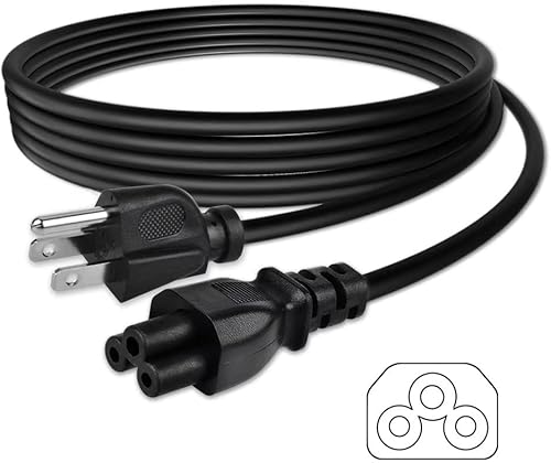 Miniatura 2 de PwrON Cable de alimentación compatible con 5 pies y 3 pines para computadora portátil, cable C5 c-5 enchufe de EE. UU
