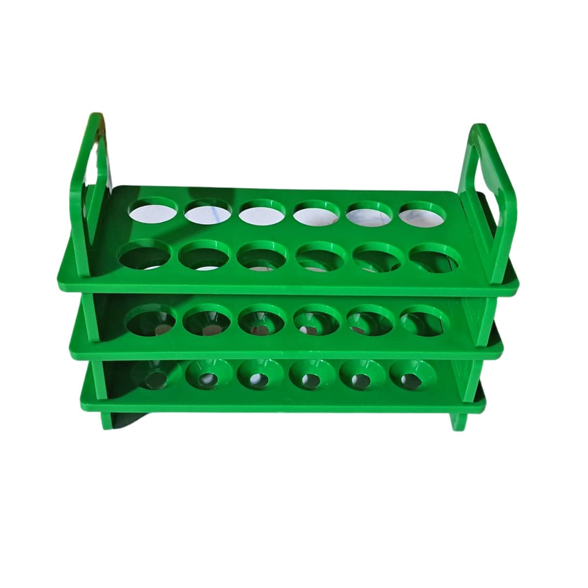 AANIJLAB plastic Polypropylene made Test tube stand 3 TIER: 18mm × 12 Holes (Pack of 1)-image-45