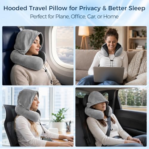 Almohada corporal memory foam con capucha ajustable miniatura 7