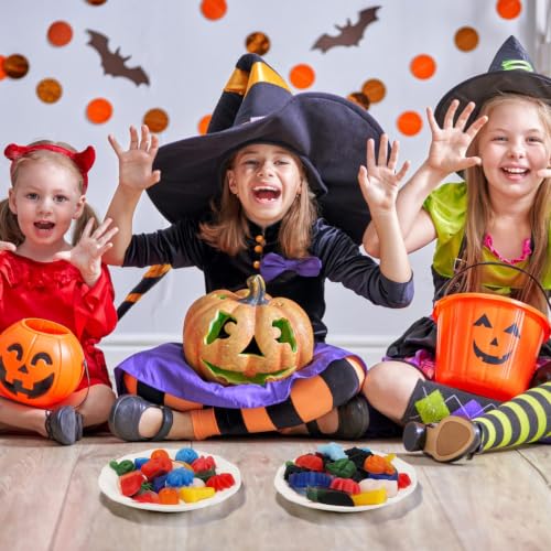 Image of 2 Pack Halloween Silicone Molds, Halloween Chocolate Molds, 3D Spider Skull Pumpkin Bat Mold for DIY Gummies Jello Ice Cube Jelly Chocolate Candy Cakes Decorations (Purple)