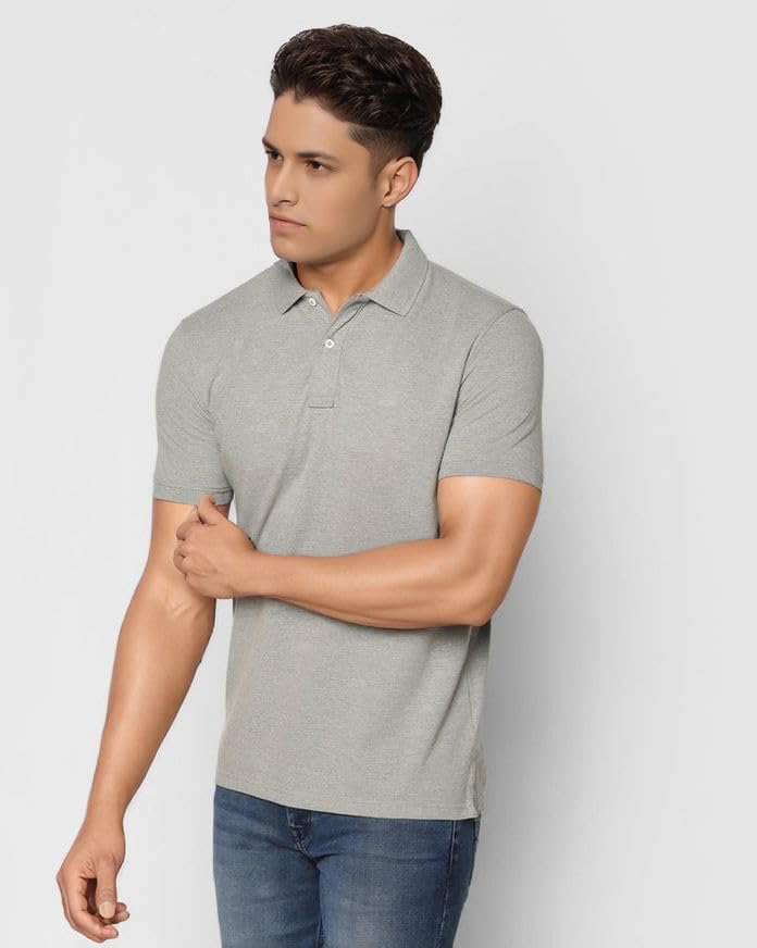 Image of AMAZON BRAND - ANARVA Men's 100% Cotton Polo T-Shirt - Solid Plain Short Sleeve Tee with Classic Collar for Everyday Casual & Smart Wear