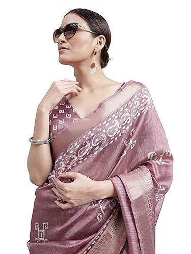 Image of MIRCHI FASHION Women Saree Cotton Silk Batik Block Printed | Breathable Office Wear and Regular Use Sari with Blouse Piece