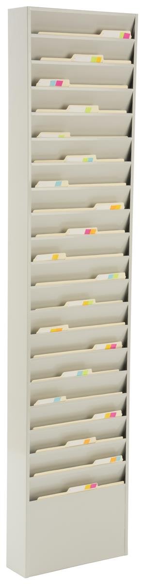 Patient Folder Racks Snapklik.com : Displays2go File Folder Wall Rack, 20 Pockets, Tiered ...