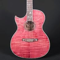 Designed in Bristol, U.K, by Lindo Guitars - the Lindo LEFT HANDED Dandelion includes a high gloss pink quilted maple top and deluxe koa back and sides, both with beautiful and unique wood figuring Demo and Playthrough Video: https://youtu.be/jTDy1U7...
