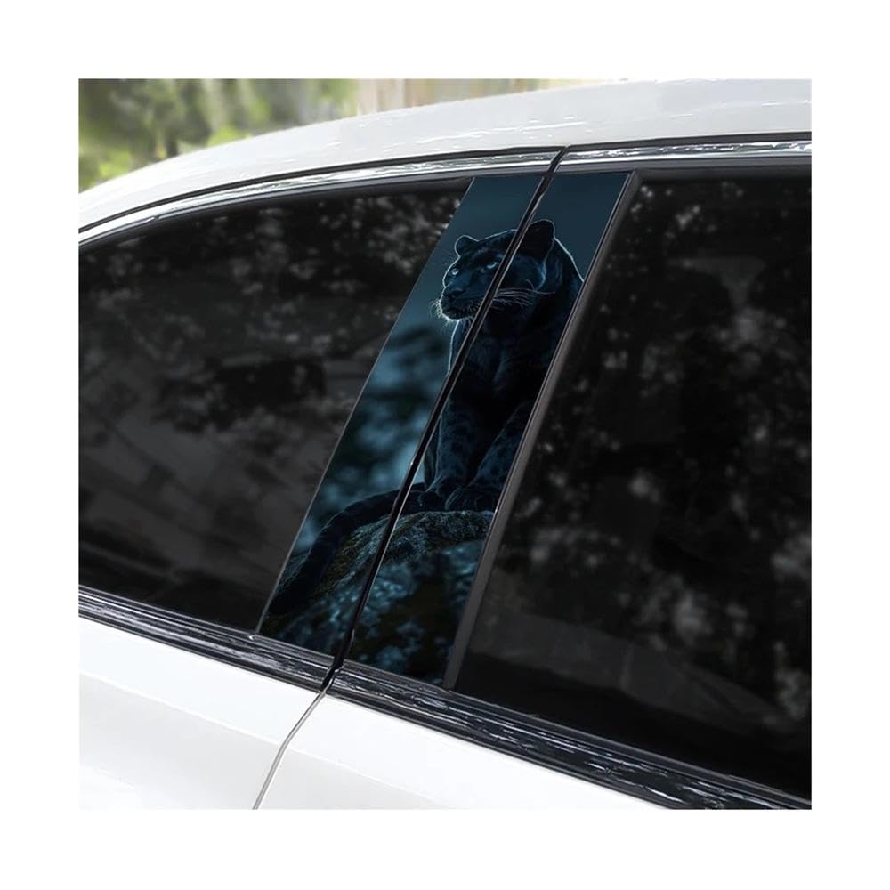 Bertdcx J Animal Leopard Car B-Pillar Waterproof Sticker Diy Car Styling Decal Auto Parts(J)