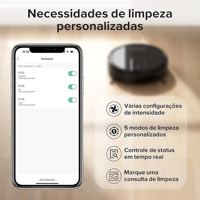 Image of Robot Vacuum Cleaner Robot Vacuum and Mop Combo with 4000Pa Suction, Personalized Cleaning Adjustments, Self-Charging Robotic Vacuum Cleaner, Advanced Obstacle Avoidance