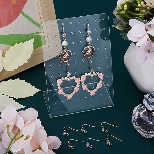 SUNNYCLUE 1 Box 36Pcs Rhinestone Earring Hooks Earring Fish Hooks Ear Wires Fish Hooks Crystal Cubic Zirconia Earring Findings Ear Wire Hooks for jewellery Making Accessories DIY Dangle Earrings Craft - Image 4