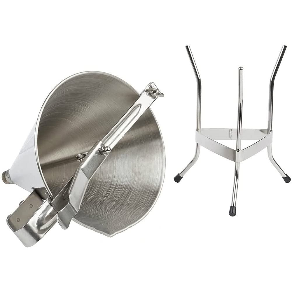 Embudo de dispensador de Hornear, Acero Inoxidable de Acero Inoxidable para Hornear Embudo de pistón con Soporte para Pastel de Postre Haciendo panadería