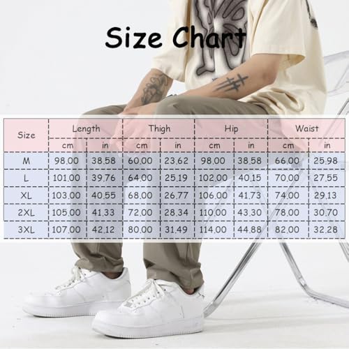 Men's Drawstring Trousers Loose Casual Elastic Waist Wide Leg Straight Quick-Drying Thin Long Sports Pants4