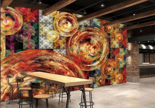 Mural de pared retro con luces de discoteca y efecto tridimensional 150x105 3