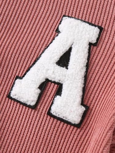 Girls Sweatsuit Pants Set Long Sleeve Button Down Shirt Corduroy Jacket Hoodies Top and Sweatpants Outfits 4-12Y4