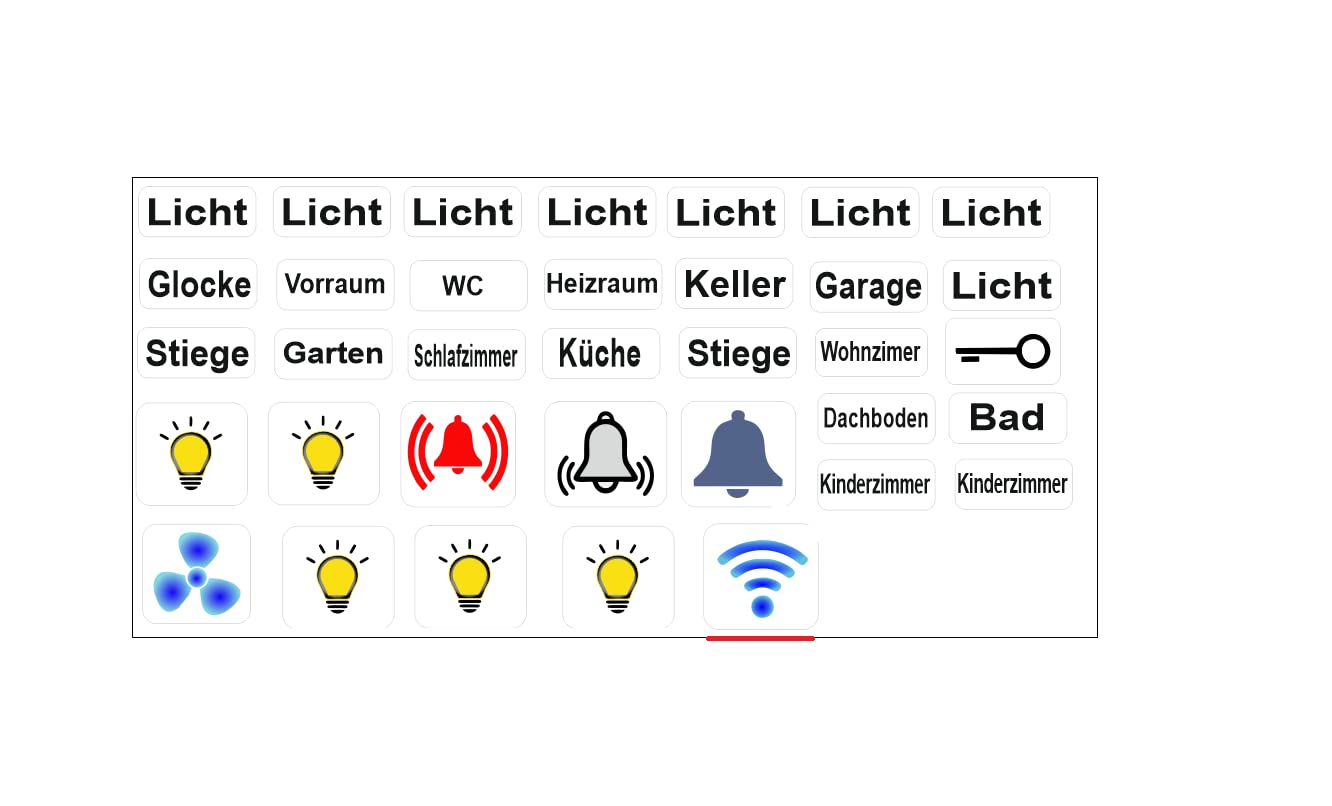 16 Adesivi Interruttori Luce - Simboli Universali 35x35mm | Decalcomanie Per Interruttori Elettrici - Foto 12