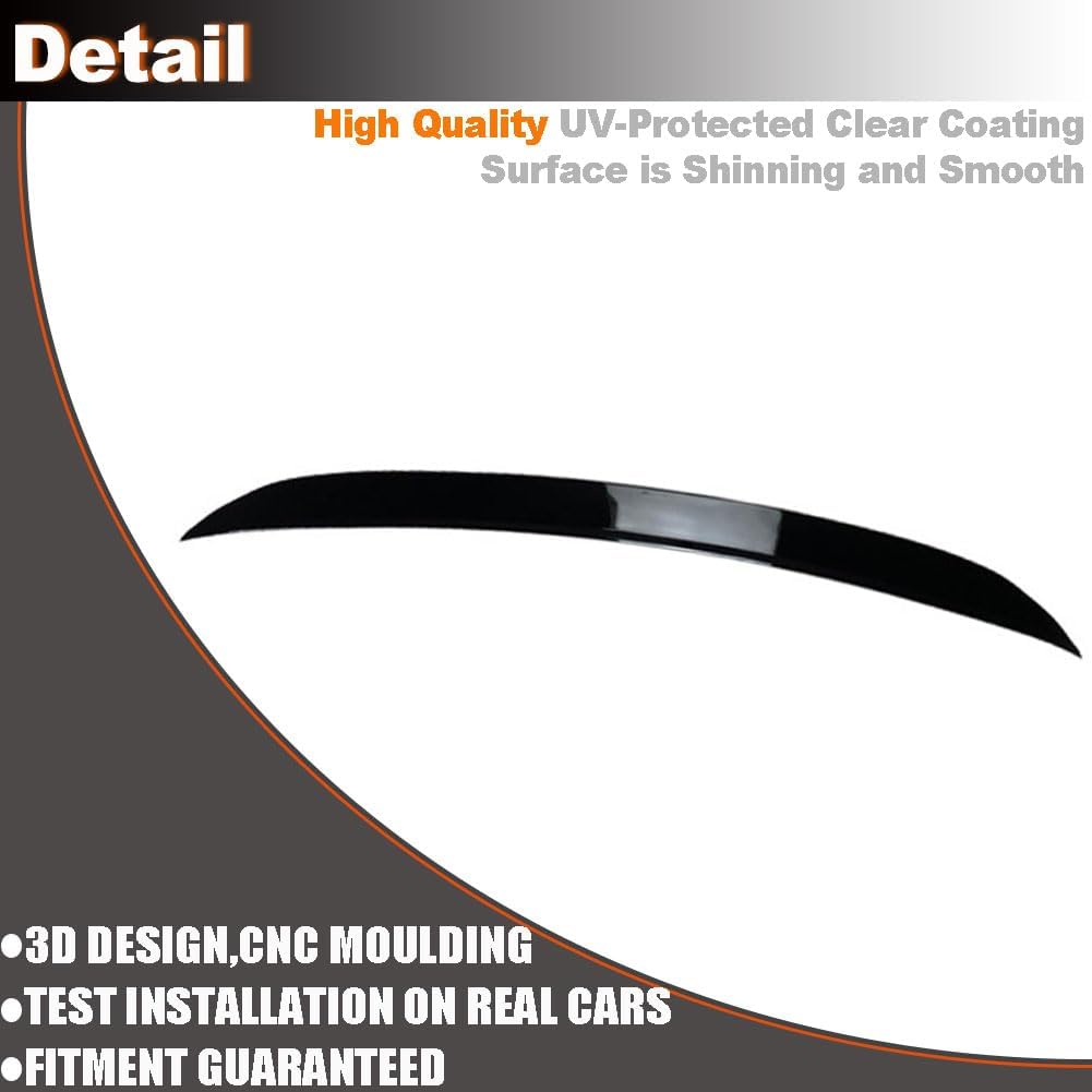 Rear Spoiler fits for Mercedes Benz GLC Class X253 GLC 200 GLC 300 GLC 43 GLC 63 2016-2022 Gloss Black ABS Roof Window Top Wing Lip Factory Outlet