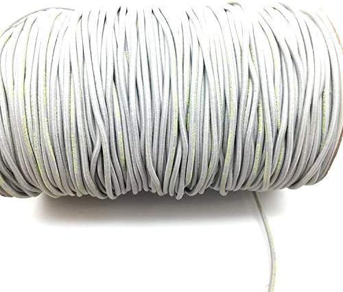 Elastic Cord for face mask - Elastic Loop Stretch Round String Craft Project Bracelet String Trim for Crafing,Hanging,Mask Making,Book-Blinding,2mm,White,10 Yards by The K Factor