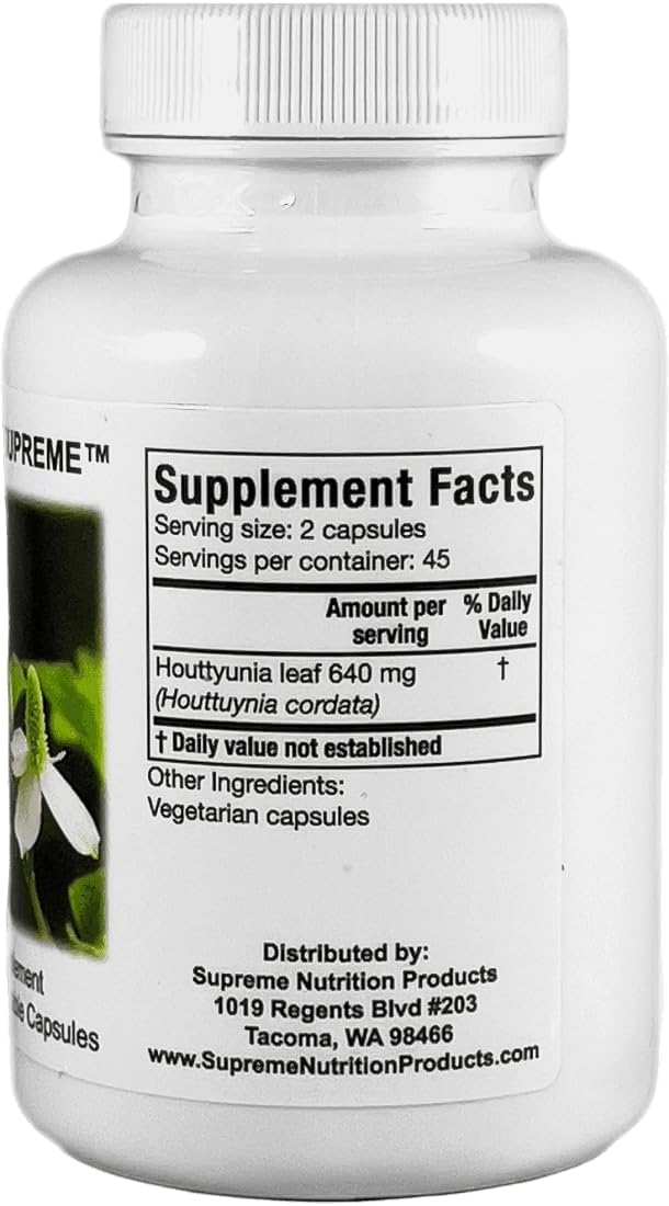 Supreme Nutrition Houttuynia Supreme, 90 Pure Herb Vegetarian Capsules (Pack of 2) - Image 3