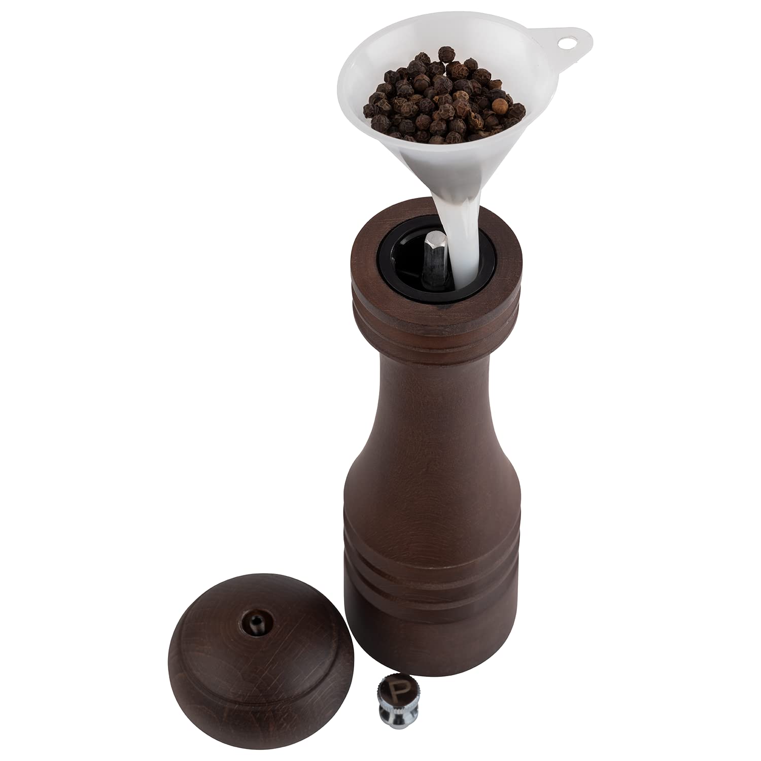 APS Macinapepe In Legno Di Faggio Con Macinino In Ceramica - 15,5 Cm, Regolabile, Tedesco