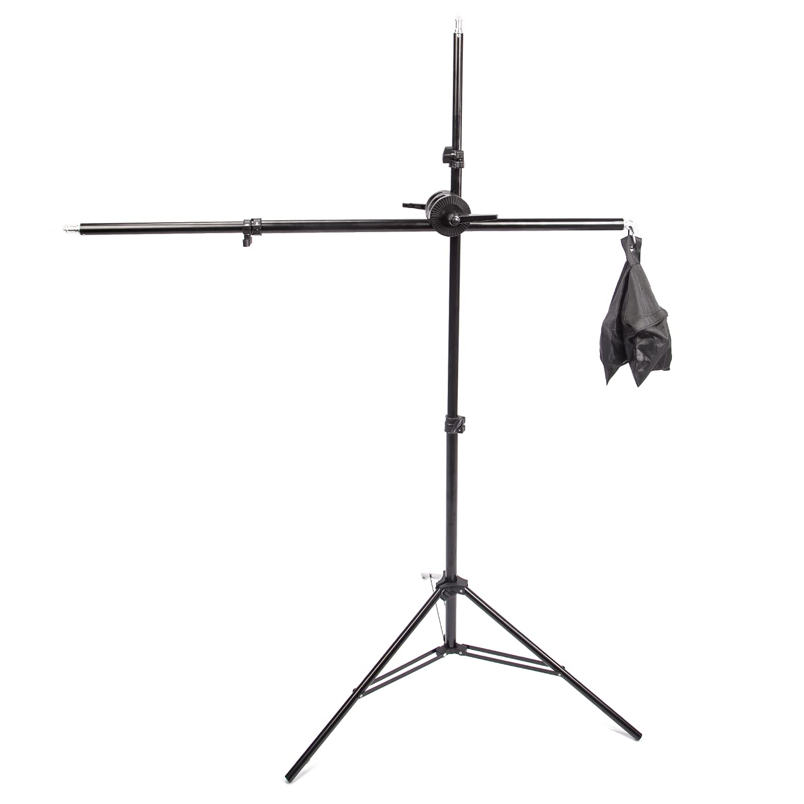 Studio-verlichtingsset, 140 cm giekarm met enkele klem, 200 cm verstelbare fotografische standaard statief voor softbox-paraplu, draagbare lichtgewicht boomstandaard voor portretfotografie
