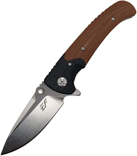 Eafengrow EF67 - Cuchillo de bolsillo con clip de metal, hoja de acero D2 G10, cuchillo plegable EDC, herramienta de bloqueo para turistas al aire
