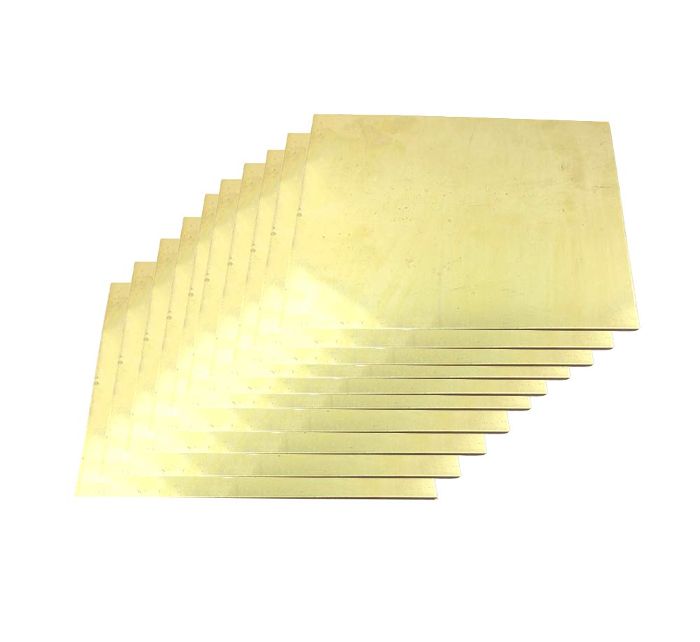 Pure Copper Metal Sheet Plate, Brass Copper Sheet Plate Metal Raw Cooling Industrial Materials H62 Cu 50mmx50mm(1 * 50 * 50mm)