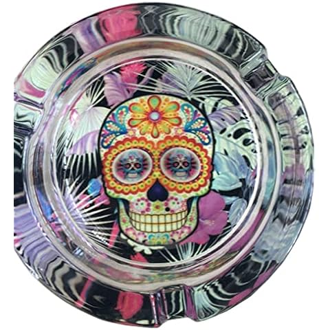 DonkeyGear 3.5 Inch Extra Heavy Glass Ashtray Ash Tray (Voodoo Purple 1) Cover