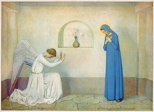 Impression Annonciation à la Vierge Jean Paul Laurens pour Grand Mur Vide