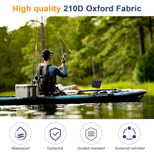 Image of Fish Finder Cover Compatible with Lowrance, Humminbird 7 Inches, Depth Finder Poly Sun Cover for Lowrance Hook Reveal, 210D Oxford Fabric Waterproof Protection Accessories with Drawstring