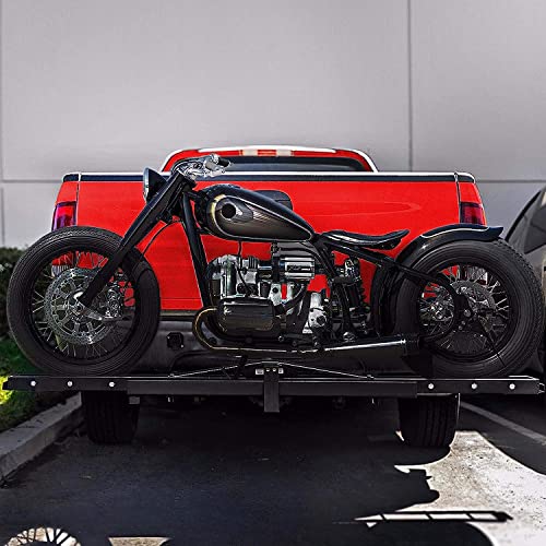 Image of ECOTRIC 500LBS Motorcycle Trailer Hitch Carrier Scooter Dirt Bike Hauler