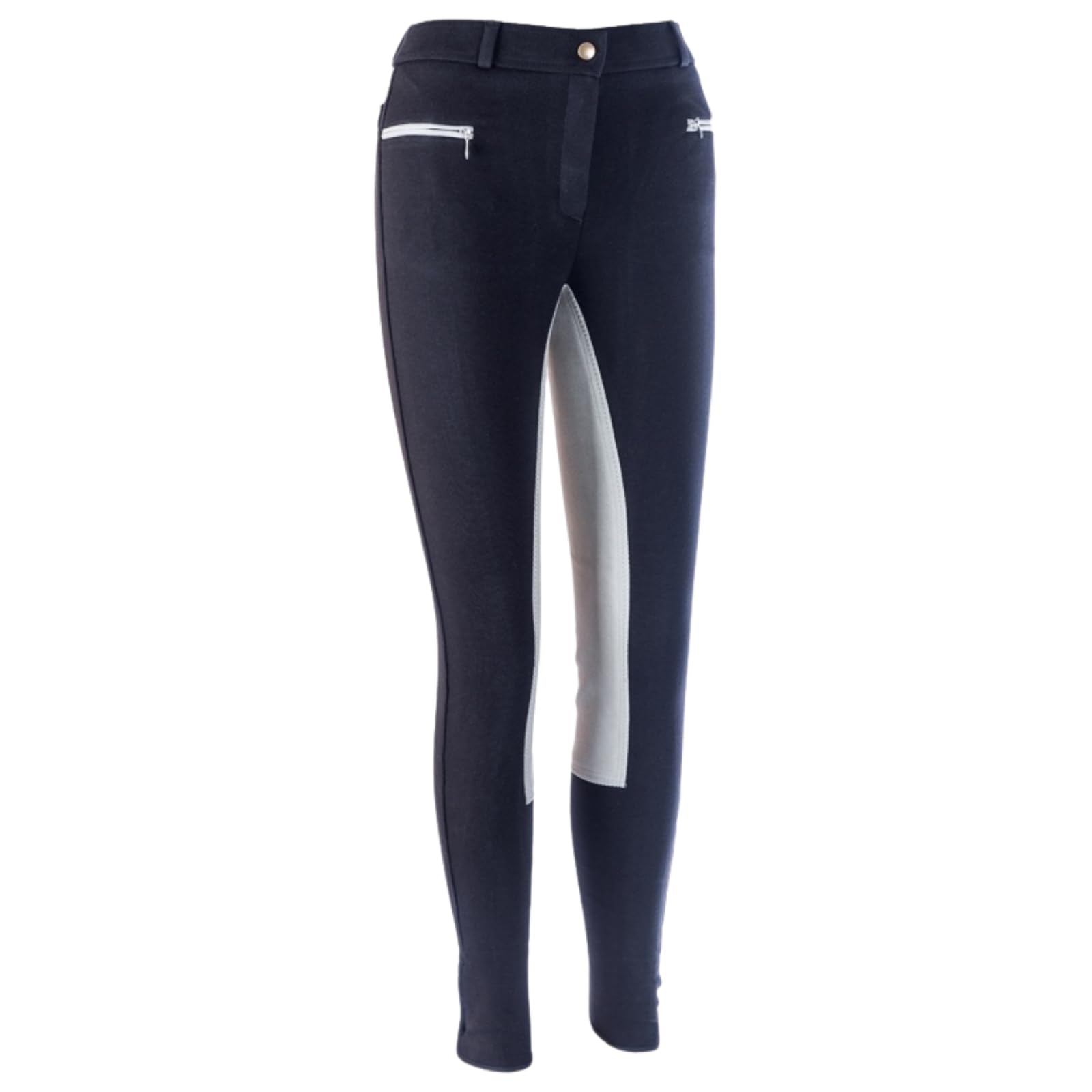 HKM by Reiterladen24 Basicline Pantaloni da equitazione per bambini, inserto scamosciato