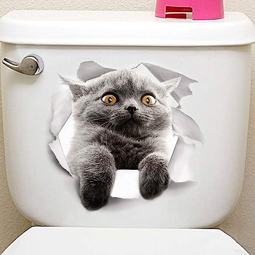 Nette Katze gedruckt WC Deckel Aufkleber DIY Wall Art Decal Home Decor langlebig und nützlich WC Zubehör