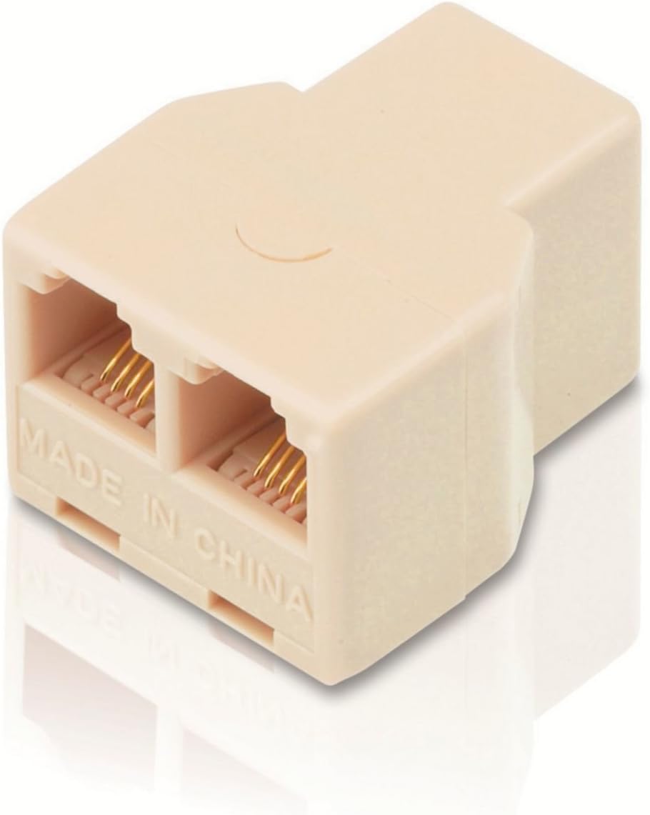 Six Wire 2 Way Phone Splitter, Almond Amazon.ca Electronics