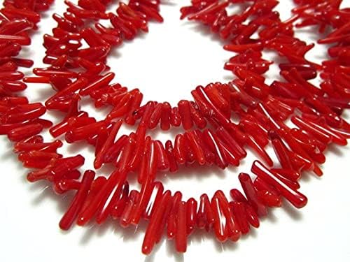 Coral treated shape sticks 8" pour création de bijoux uniques