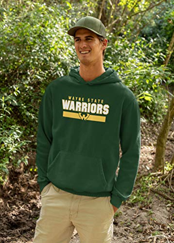 CreateMyTee | Wayne State Warriors Two Color Hooded Sweatshirt WSU Wayne State University Logo Apparel Mens/Womens Hoodie3