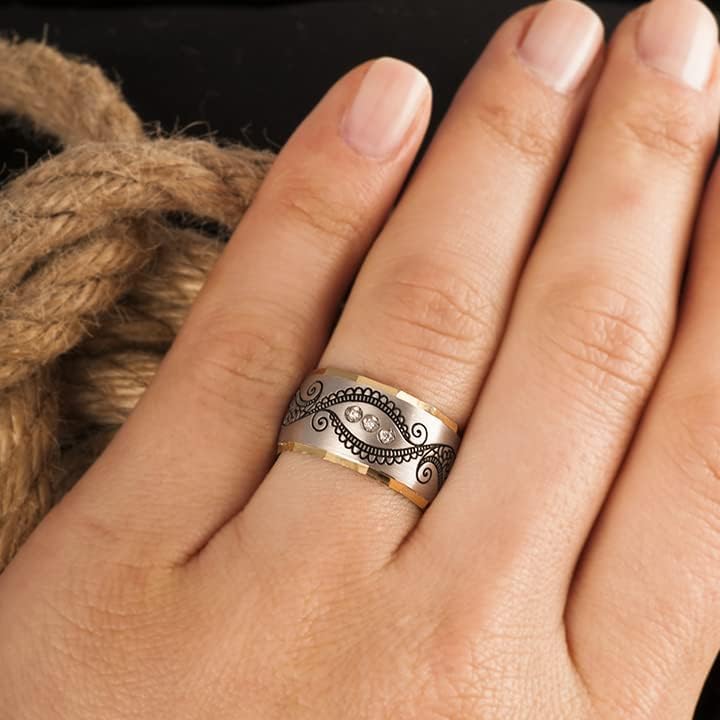 Silber Ehering Sets 925 Sterling Silber Paar Ehering Set Personalisiert Mann und Frau Silber Ehering Set