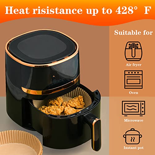 Moretoes 200 Pcs 7.9 Inch Round Disposable Cooking Paper For Air Fryer, Parchment Liner, Oil Proof, Water Proof, Liner For Oven, Roasting Microwave, Air Fryer #TOP4