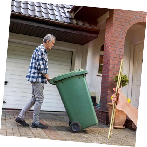 Eje de acero de 55 cm para cubo de basura con ruedas doble 7