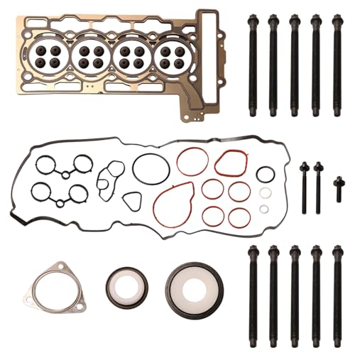 Image of Head Gasket Set with Bolts, 1.6L, Fit for Mini Cooper R56 Hatchback 2007-2008, Fit for Mini Cooper R55 R56 2009-2012, for 1.6L L4 DOHC Turbo N14B16C, N14B16A, OE# 9815416 ES72451(49pcs)