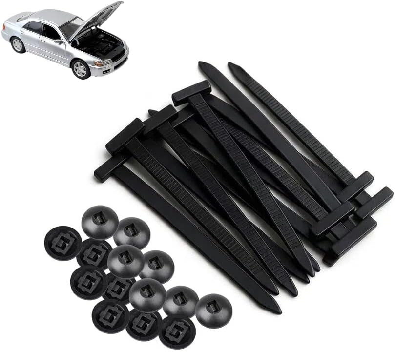 Upgraded PA66 Nylon Universal Cable Tie Buckle, 100 Pcs Heavy Duty Self-Locking UV Resistant Zip Ties for Automotive Car Fender Bumper and Wire Harness, 3.54 Inch Black