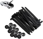 Mise à jour PA66 Boucle universelle de câble en nylon, 100 Pcs poids lourds auto-décollant UV Des attaches Zip résistantes pour le pare-chocs et le parage, 3.54 Noir de pouce