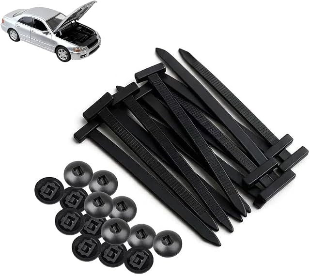 Mise à jour PA66 Boucle universelle de câble en nylon, 100 Pcs poids lourds auto-décollant UV Des attaches Zip résistantes pour le pare-chocs et le parage, 3.54 Noir de pouce