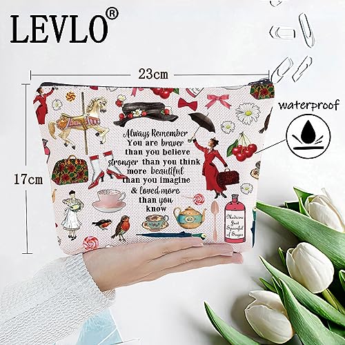 LEVLO Mary Movie Cosmetic Makeup Bag - You Are Braver Stronger Smarter Than You Think - Zipper Pouch for Mary Fans (Always Mary)2