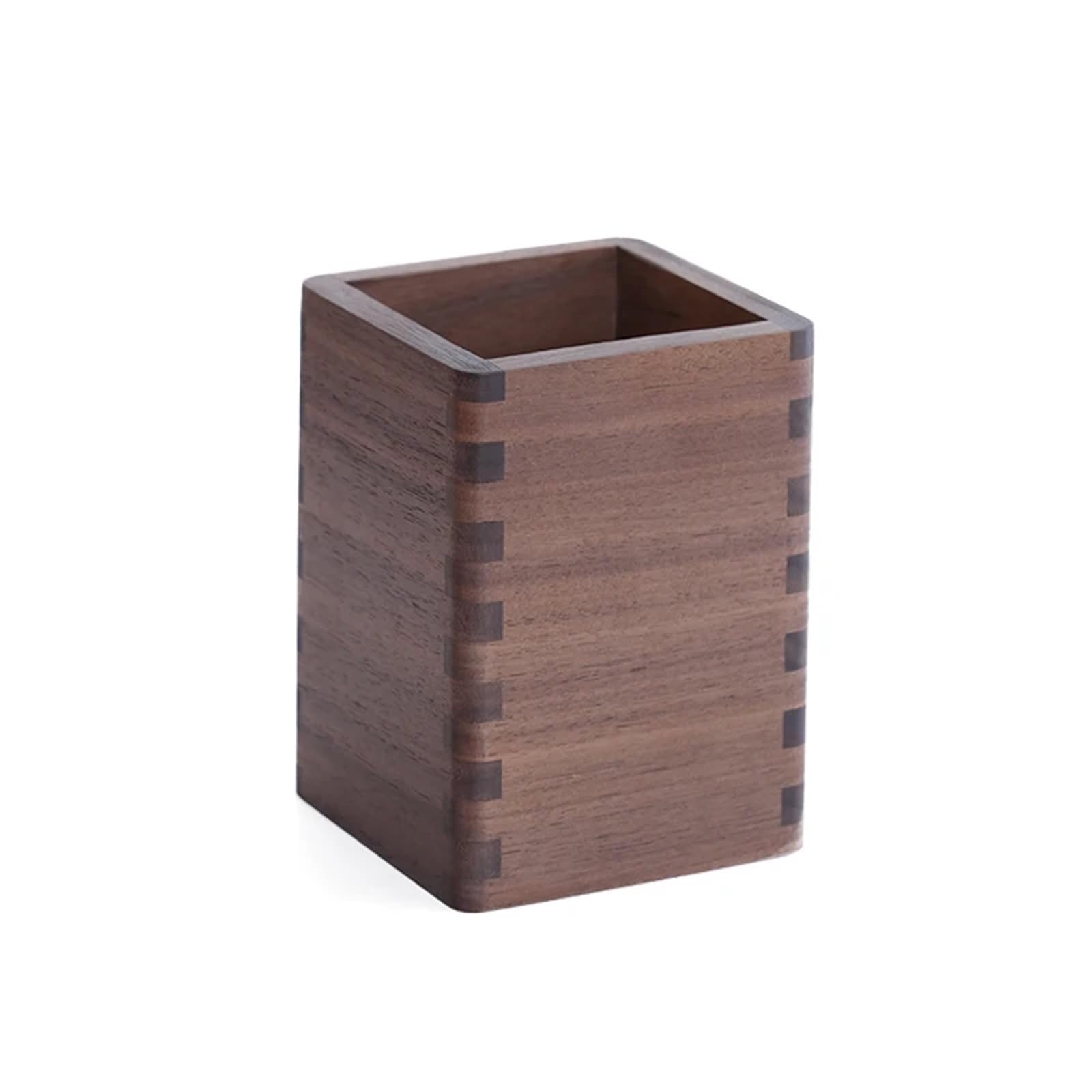 LPACXBYD Bamboo Pen Holder Black Walnut Wood Desktop Pen Holder, Makeup Brush, Mortise And Tenon Joint