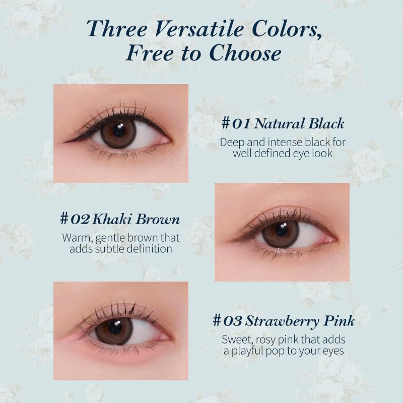 Flower Knows Bunny Garden Gel Eyeliner,Dual-Ended Gel Eyeliner Pencil,Waterproof & Longlasting,Smudge Proof Satin Finish Formula,Cruelty-Free & Vegan (01 Natural Black) - Image 4