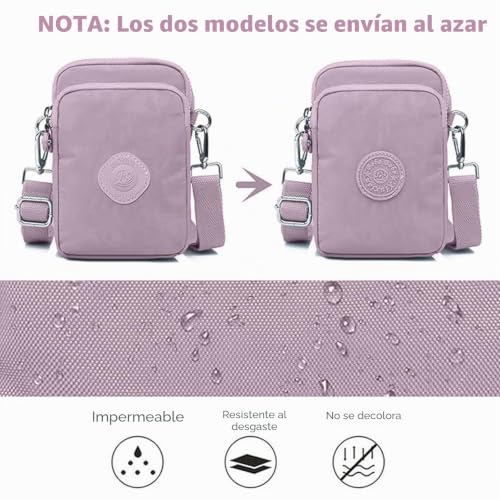 Bolso cruzado pequeño bolsa pequeña ligera e impermeable con correa ajustable 6
