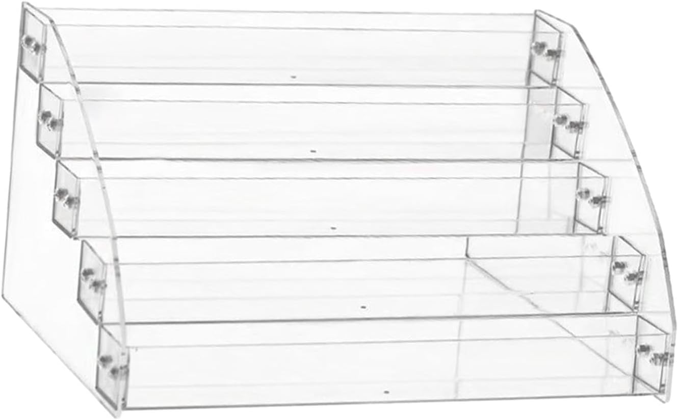 Acrylic Business Card Holder Display Stand Display Shelf Transparent Name Cards Holder Desktop Dispenser for Greeting Cards, 5 Tier