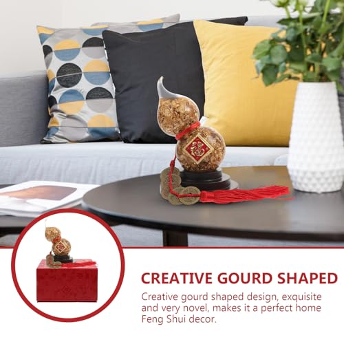 Gourde feng shui dorée pour harmoniser l'énergie de la maison
