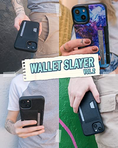 Image of Smartish iPhone 14 Wallet Case - Wallet Slayer Vol. 2 [Slim + Protective] Credit Card Holder w /Kickstand - Drop Tested Hidden Card Slot Cover Compatible w /Apple iPhone 14 - Custom Prints
