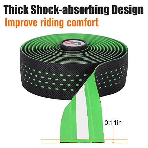 WESTGIRL Road Bike Handlebar Tape, EVA Non-Slip Soft Bicycle Bar Tape with End Plugs, Durable & Shock-Absorbing Cycling Handle Warps - 2 Rolls