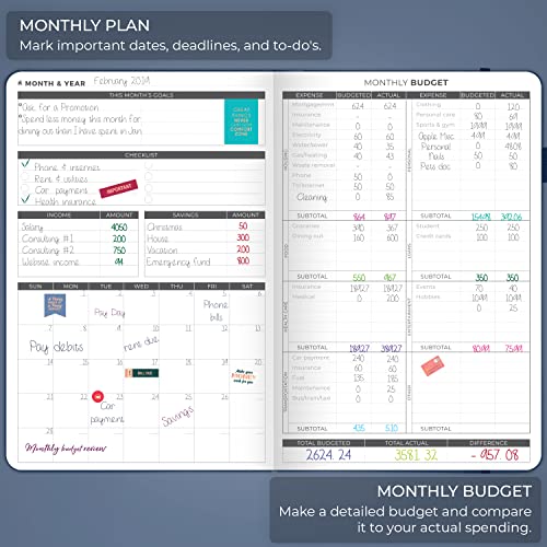 Clever-Fox-Budget-Planner-Expense-Tracker-Notebook-Monthly-Budgeting-Organizer-Finance-Logbook-Accounts-Book-Bill-Tracker-A5-Dark-Blue