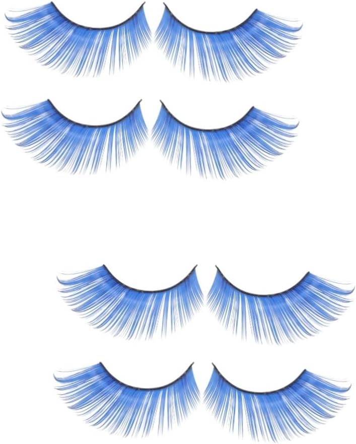 ABOOFAN4 Pairs Blue Long Eyelashes Lashes Adult Costumes Eyelash Mascara Party Eyelashes Christmas Long Eyelashes Cosplay Eyelashes Blue Eyelashes Clothing Spider 3d